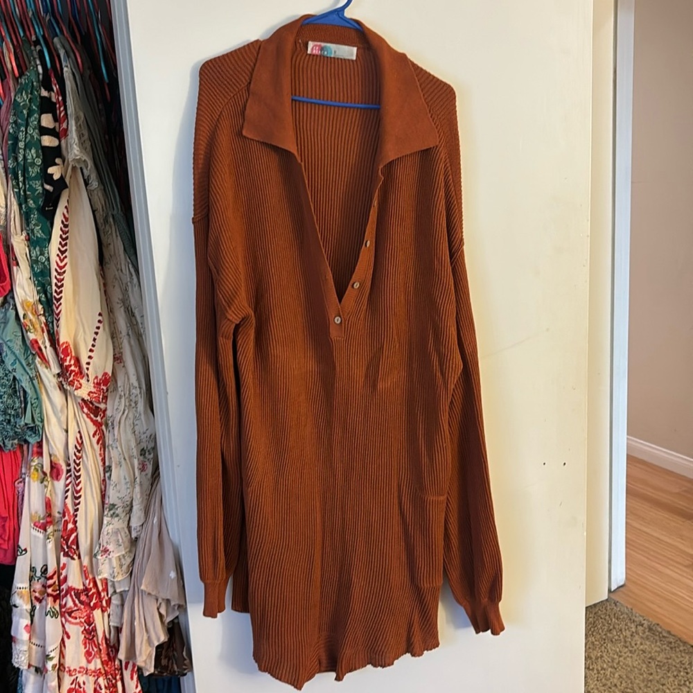 Free people oversized romper! Very flowy, heavy material , XL